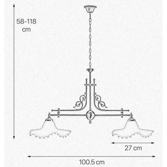 klasicky obciansky zdobeny luster elegantny zlaty zltobronz rustikalny mediteransky luxusny osvetlenie lampa zavesenie jedalen kuchyna obyvacka romanticky styl lampy s volanovym tienidlom na lampu velkost.jpg